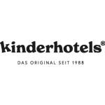 Kinderhotels-Logo auf einem Hintergrund.