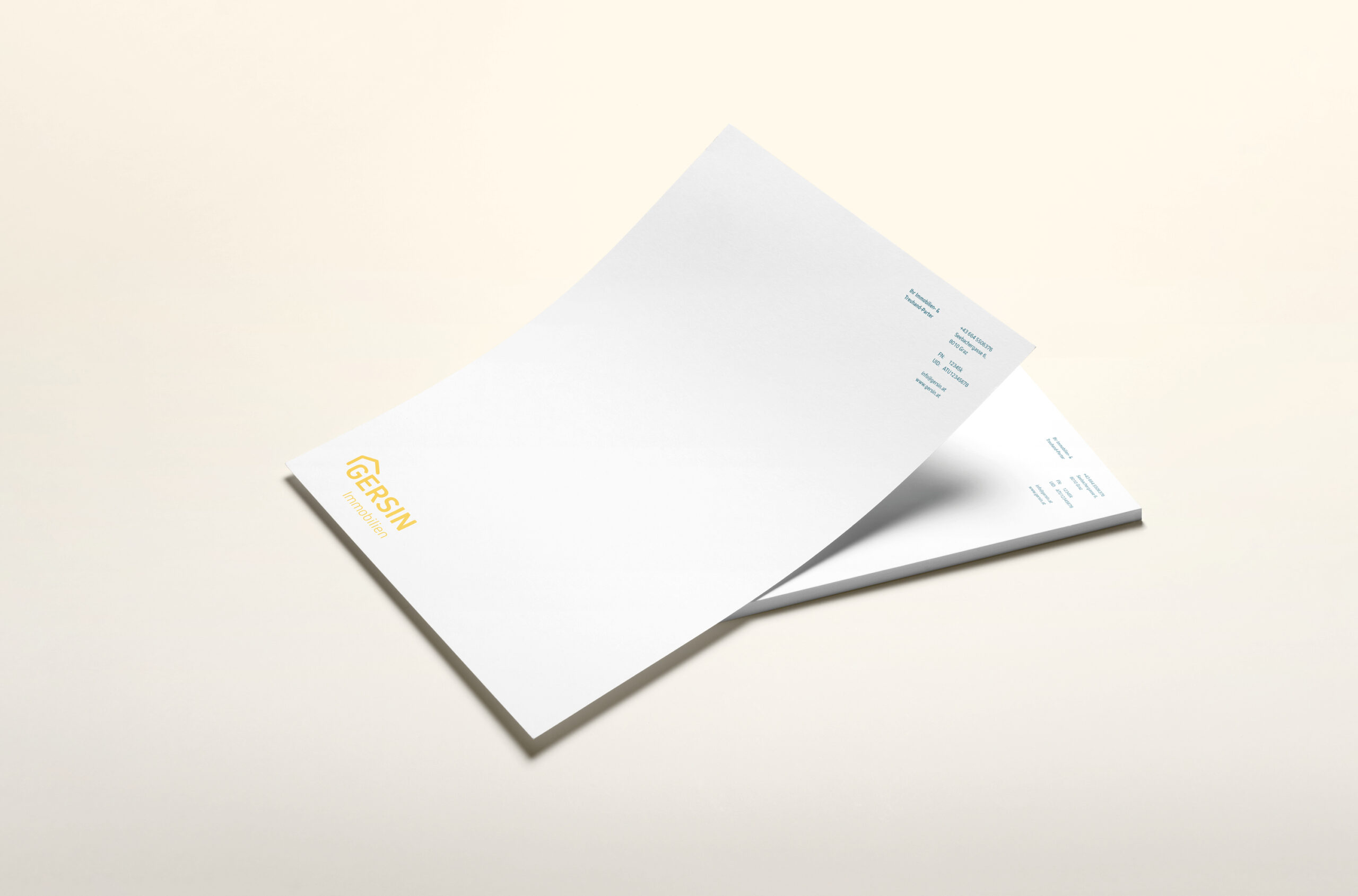 A folded notepad on a white background.