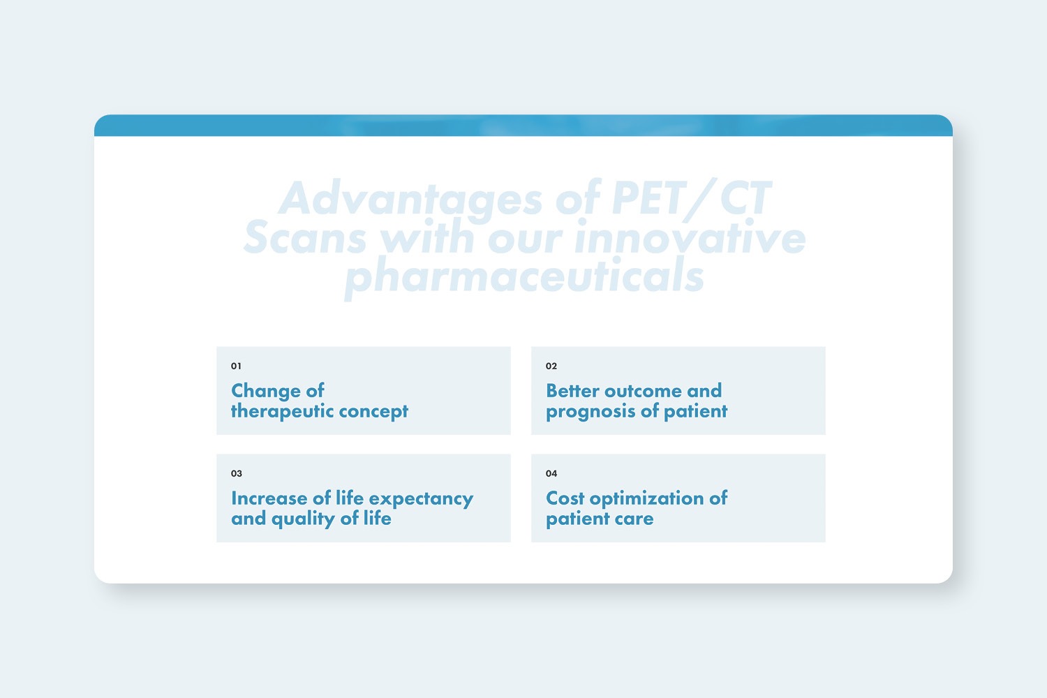 Vorteile innovativer IASON-Arzneimittel für PT-CT-Scans.