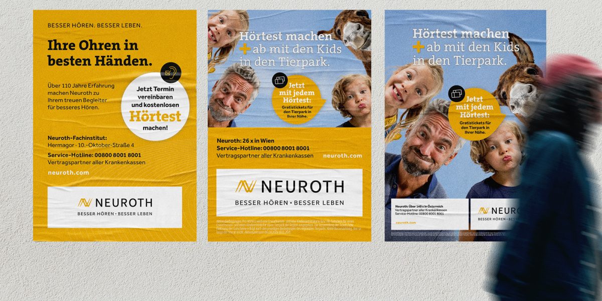 Ein Plakat für Neuroth in Wien.