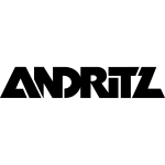 Das Logo der ANDRITZ AG auf blauem Hintergrund.