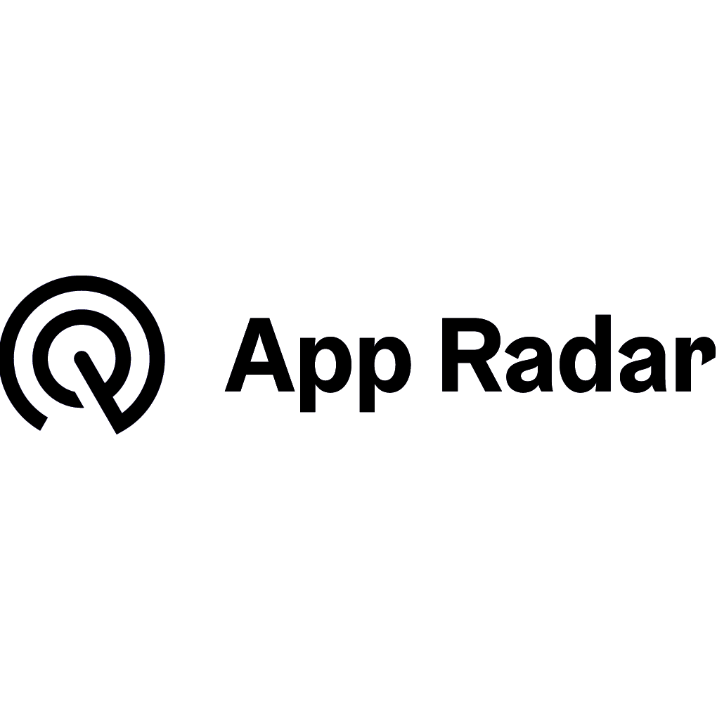 App Radar-Logo mit grauem Hintergrund.