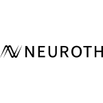 Neuroth-Logo auf blauem Hintergrund.