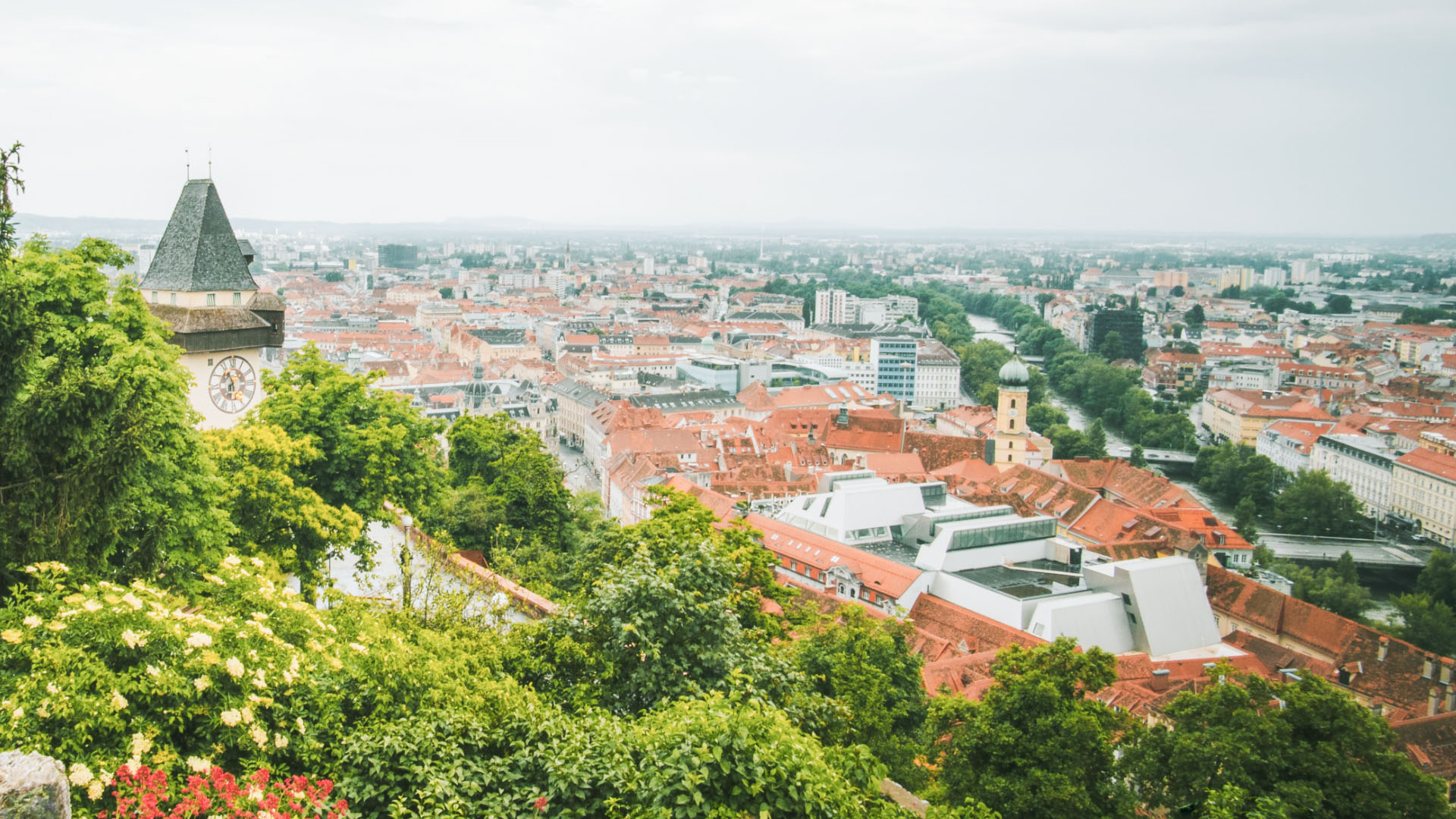 A view of the city of Ljubljana, Slovenia.