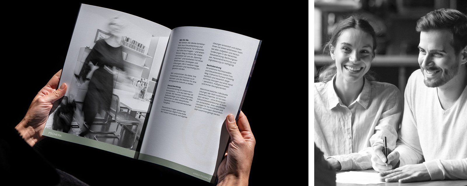 A black and white photo of a woman holding a book.