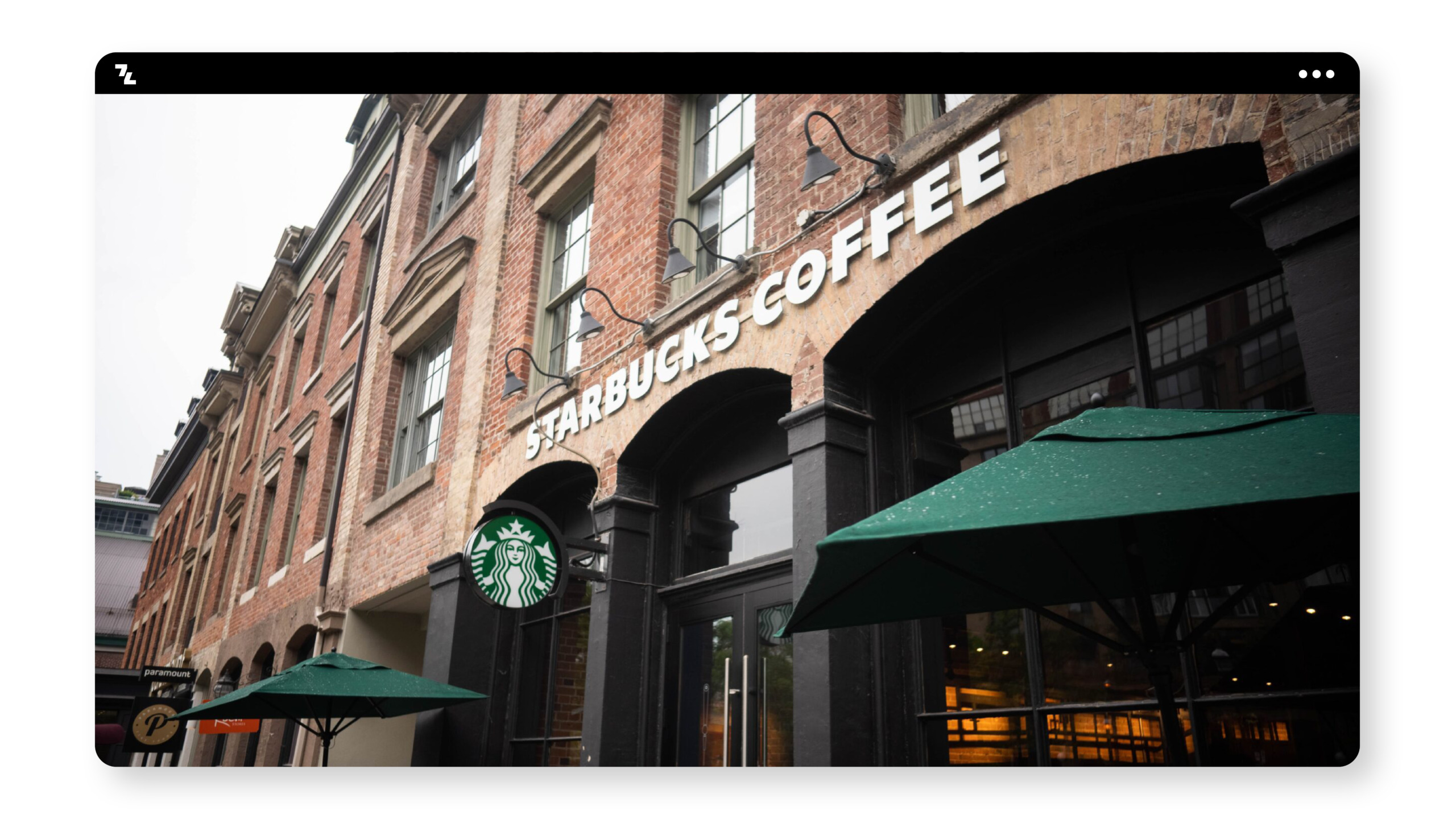 A screen shot of a starbucks coffee shop.