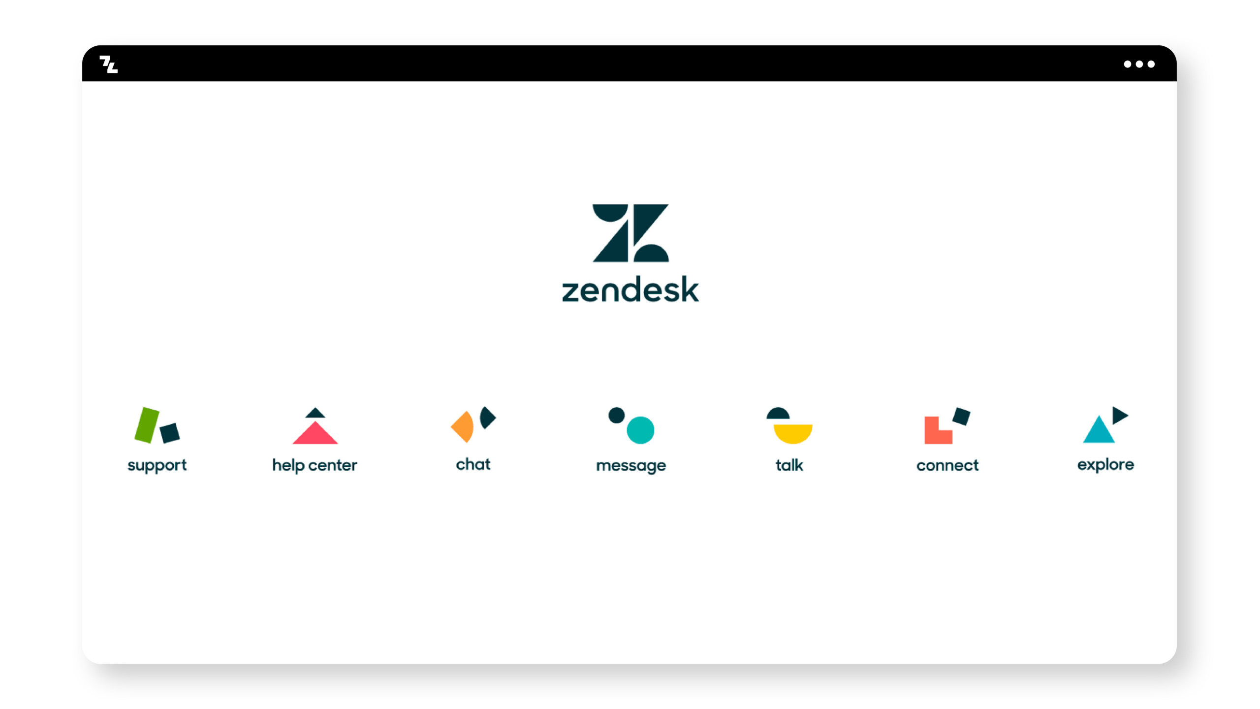 The zendek logo is displayed on a computer screen.