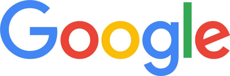 The Google logo is displayed on a website.
