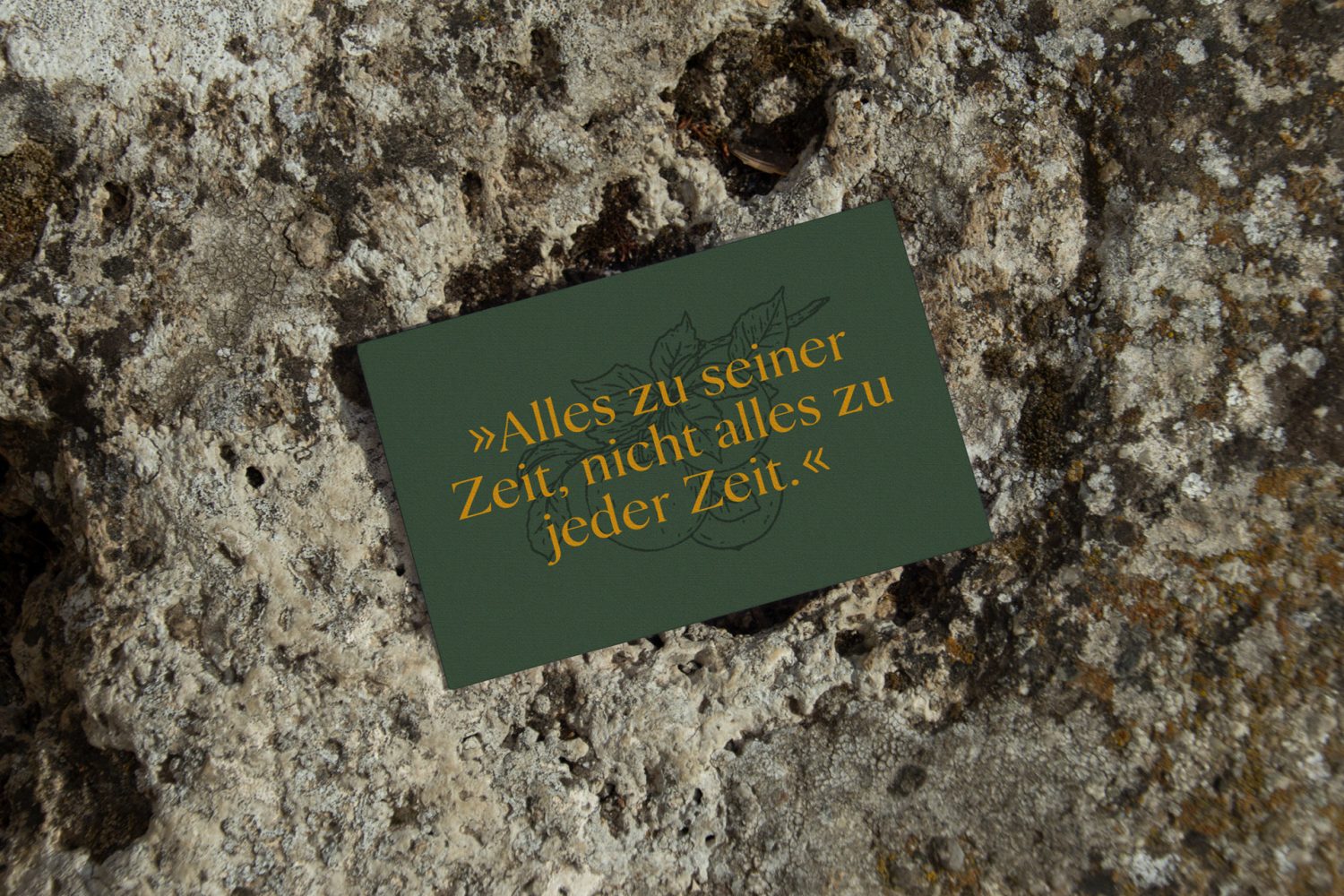A branded message left by an agentur on a rock in Graz.