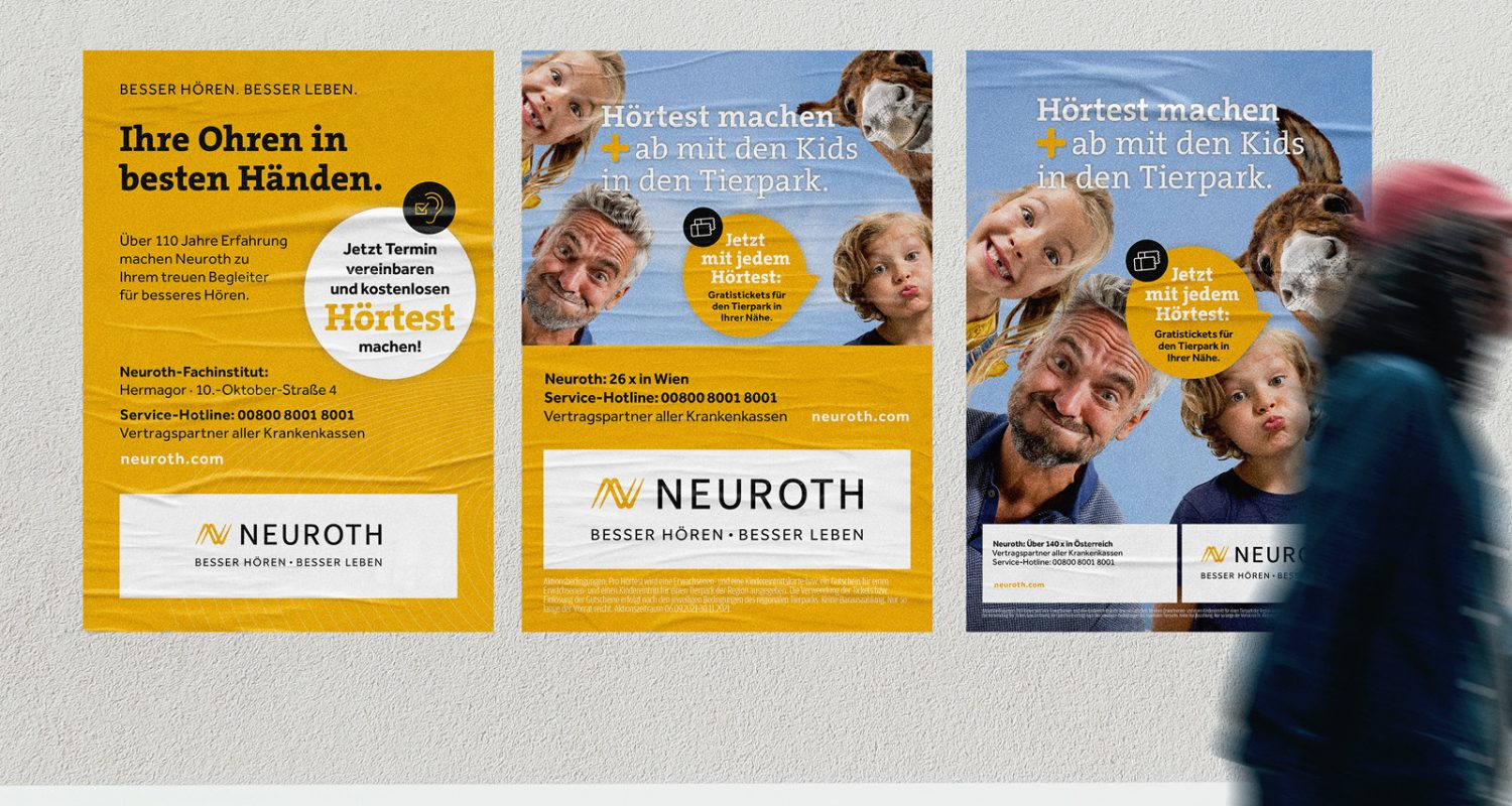 Ein Plakat für Neuroth in Wien.