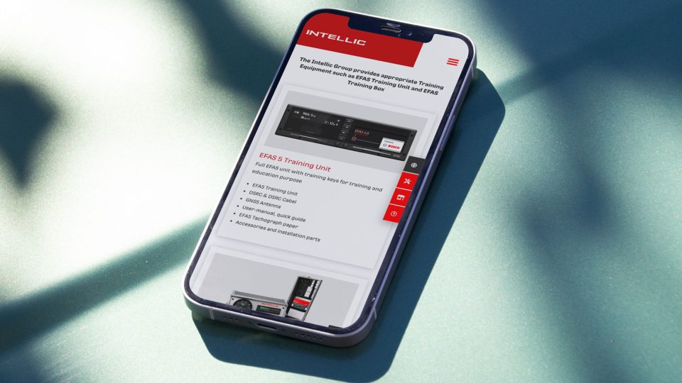 Ein Mobiltelefon, auf dem ein Intellic-Gerät angezeigt wird.